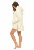 MijaCulture - super soft and cozy maternity and nursing sweatshirt with hood BEAR M022 ecru
